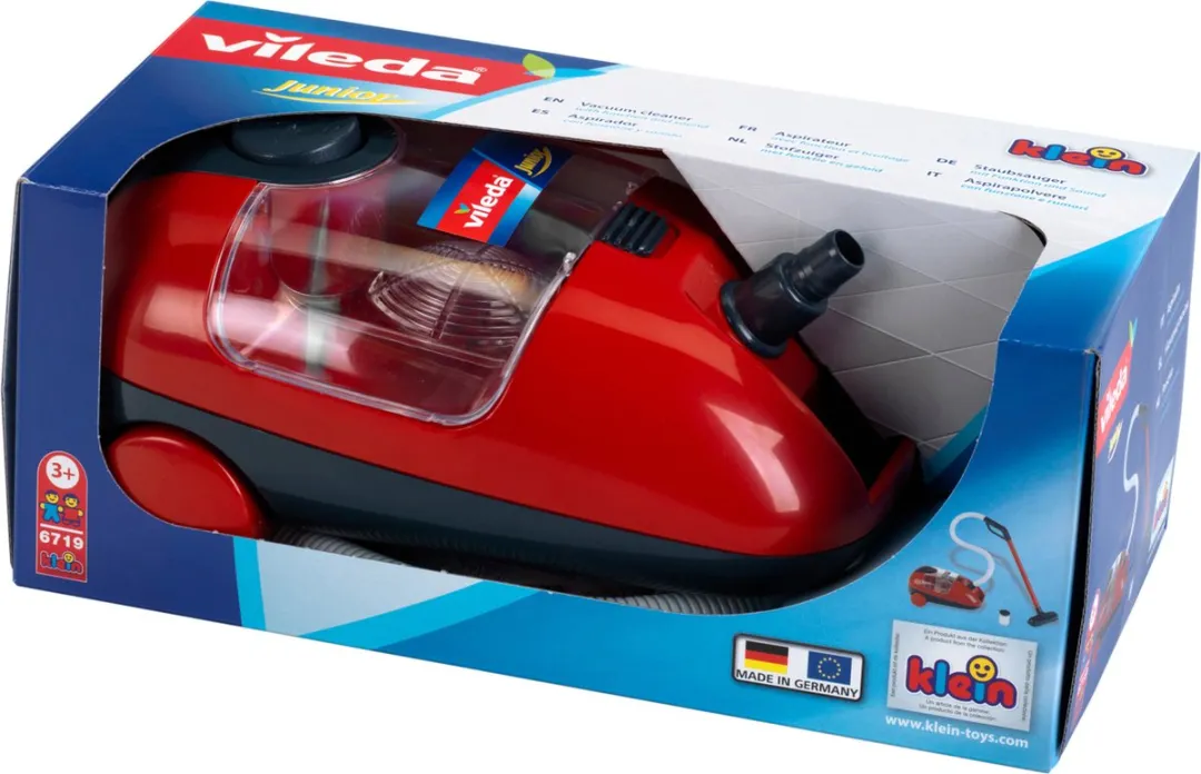 Klein Toys Vileda Speelgoedstofzuiger - Rood/Zwart