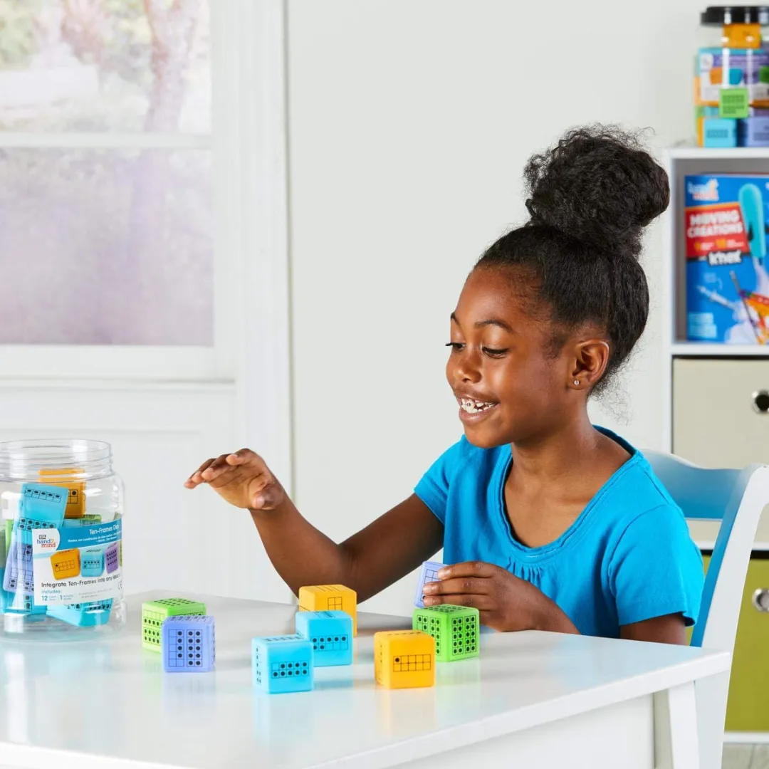 Learning Resources XL Foam Dobbelstenen 10-structuur - 12 Stuks