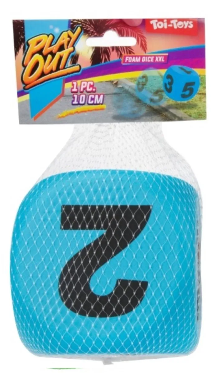 Toi-Toys Dobbelsteen XXL Blauw 10cm