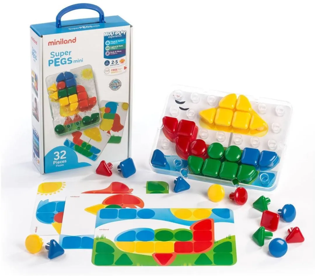 Miniland Mozaïek Superpegs - Multicolor