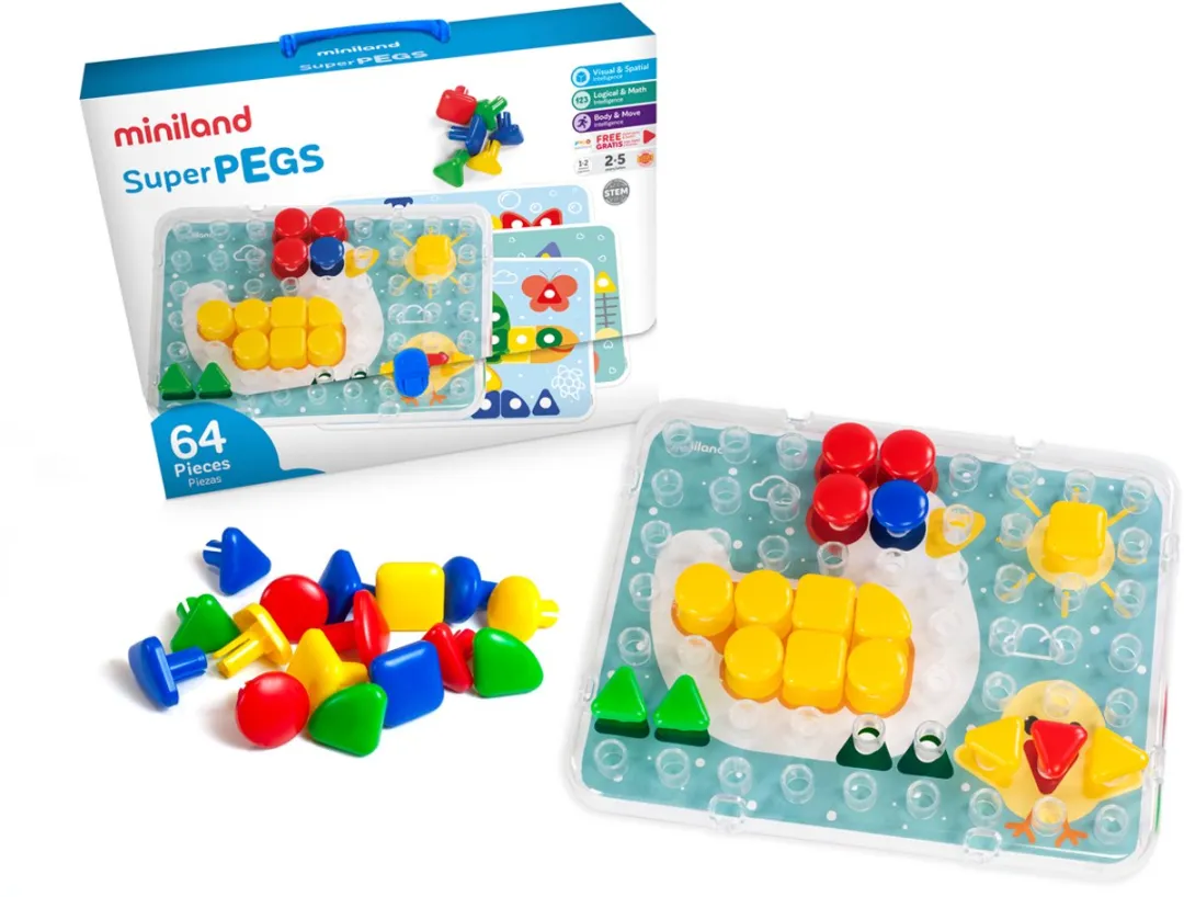 Miniland Mozaïek Superpegs - Multicolor