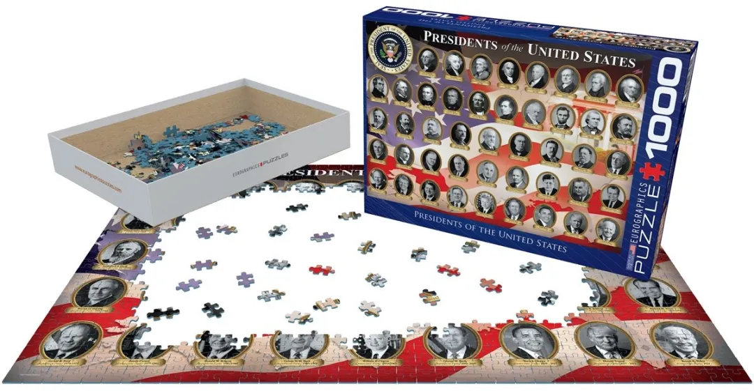 Eurographics Puzzel Presidenten van de VS 1000 Stuks - Multicolor