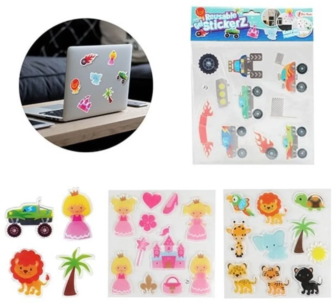 Toi-Toys Gelstickers Reusable Prinsessen - 10-delig - Roze