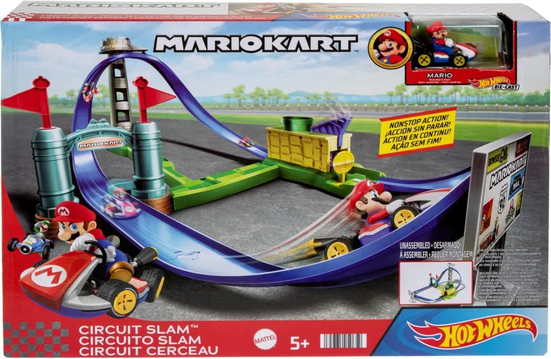 Hot Wheels Mario Kart Slam Stroomkring HGK59 Racebaan
