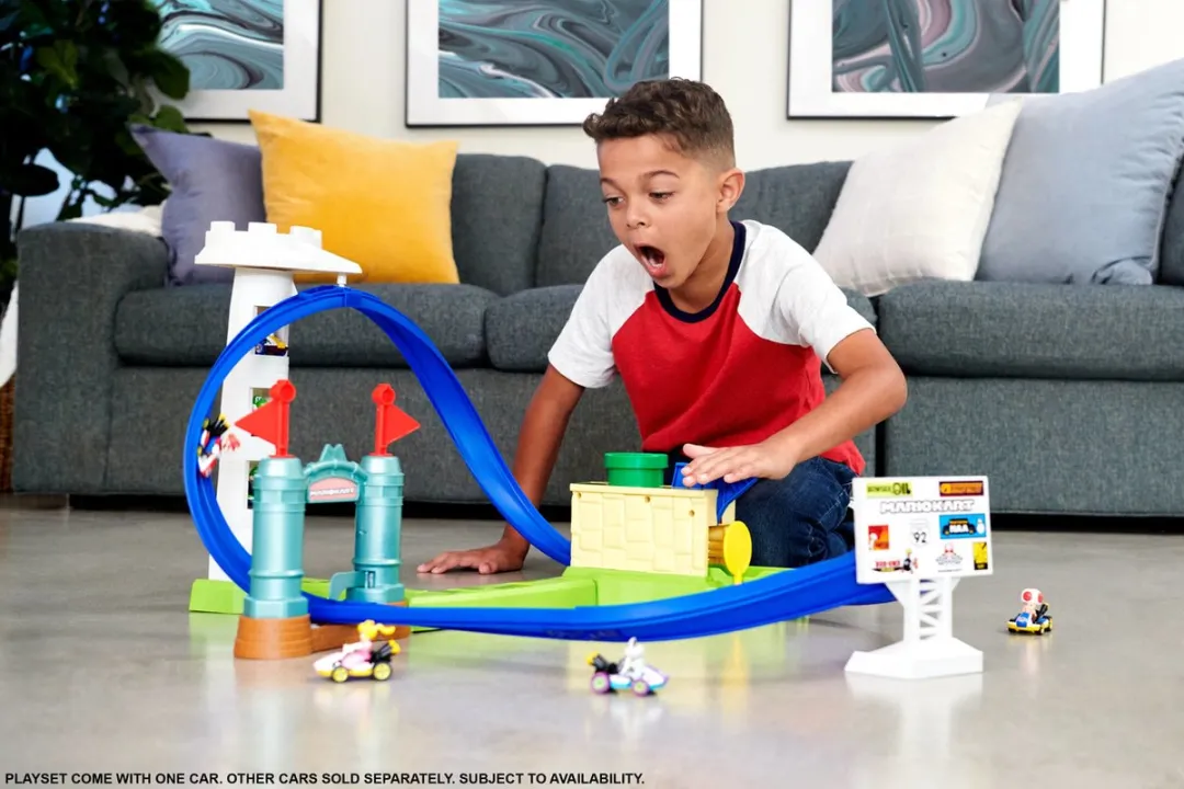 Hot Wheels Mario Kart Slam Stroomkring HGK59 Racebaan - 4x AA