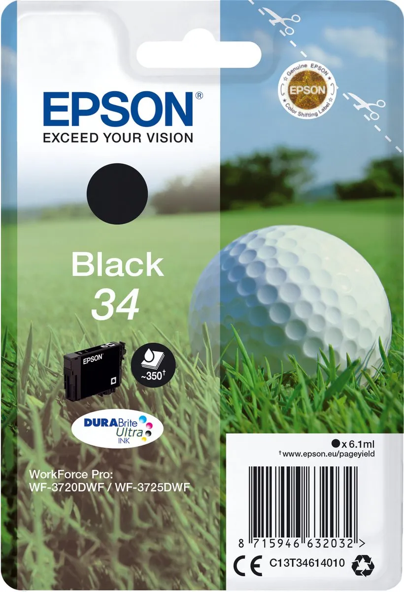 Epson C13T34614020 Zwart Inktcartridge