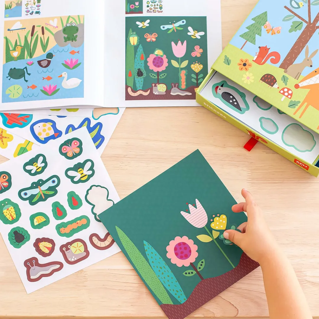 Apli Kids Stickerspel Dieren en hun omgeving - Multicolor