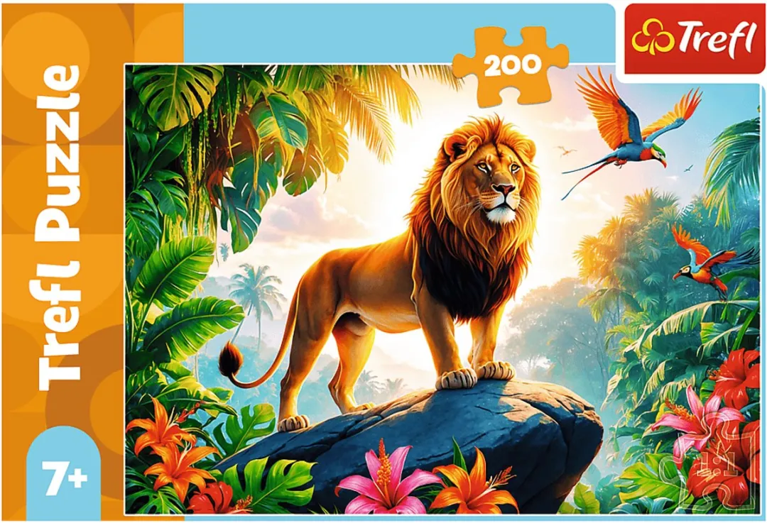 Trefl King of the Jungle Legpuzzel 200 Stuks - Multicolor