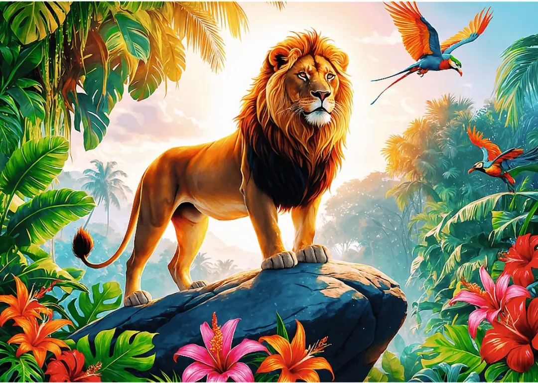 Trefl King of the Jungle Legpuzzel 200 Stuks - Multicolor