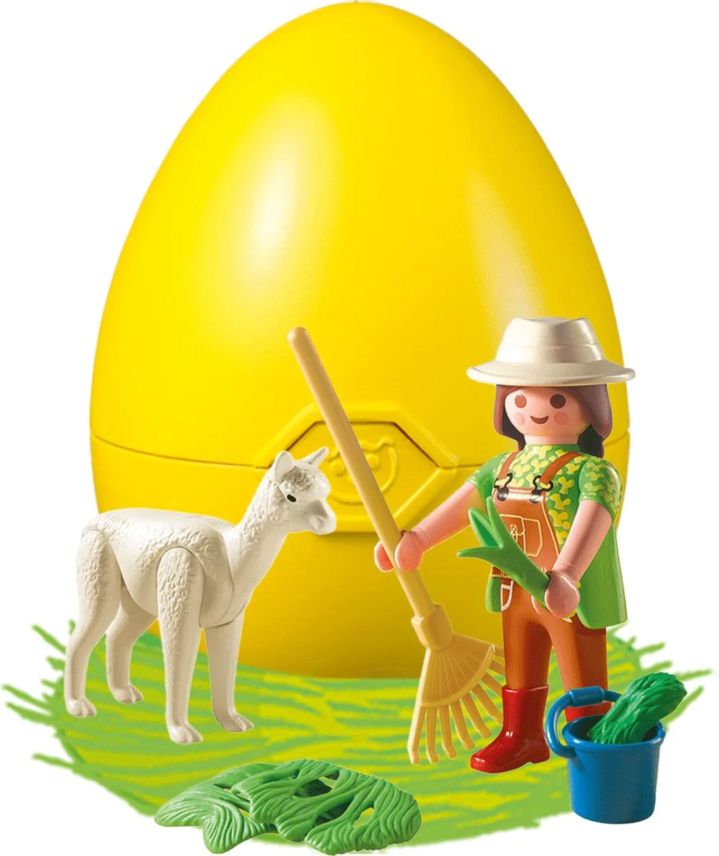 Playmobil Easter Eggs Dierenverzorger met alpaca 4944 - Multicolor