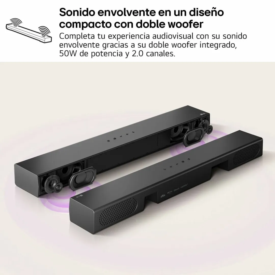 LG S20A Soundbar 2.0 Kanalen 50W - Zwart - afbeelding 5 van 6