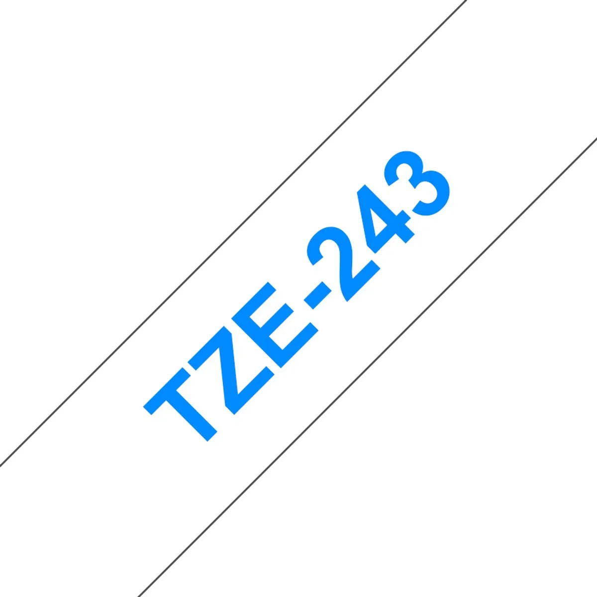 Brother TZ-243 Tape 18mm - Blauw op wit - 8m - afbeelding 6 van 6