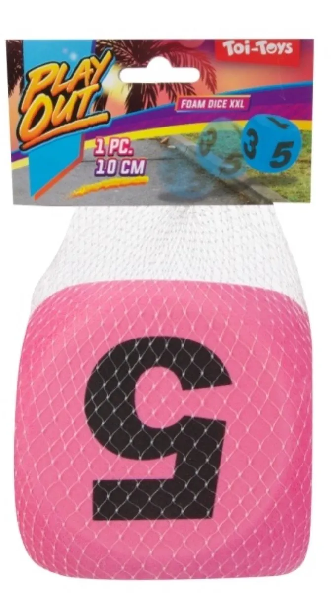 Toi-Toys Dobbelsteen XXL Roze 10cm