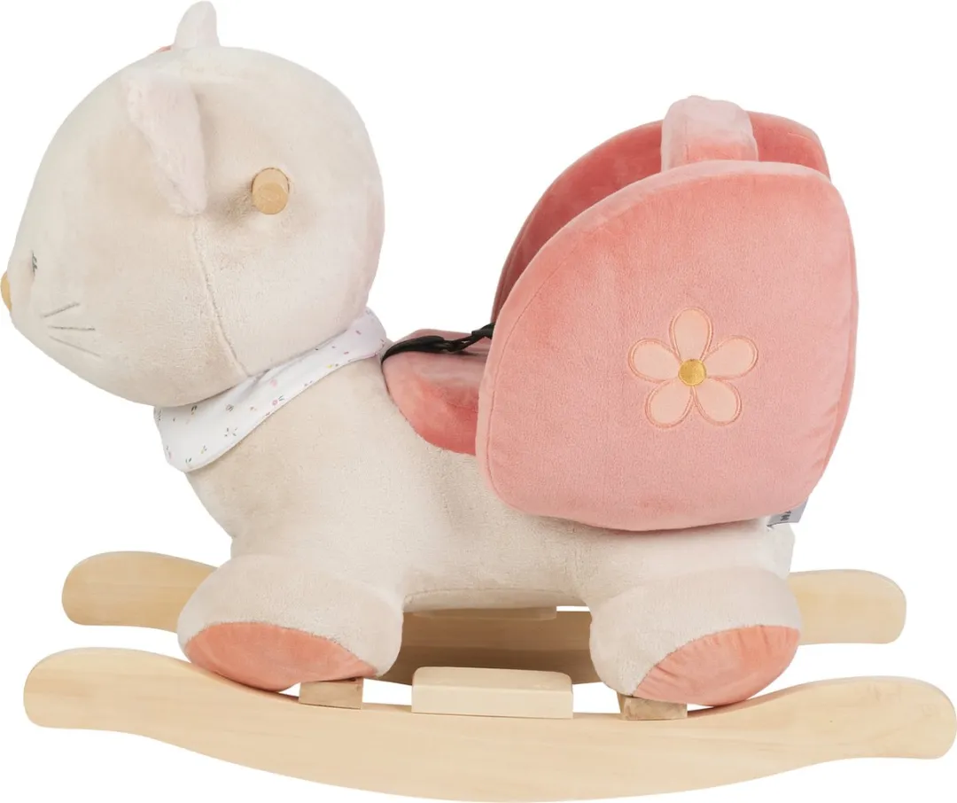 Nattou Kat Lana Schommelpaard 60x30x45cm - Zand Beige