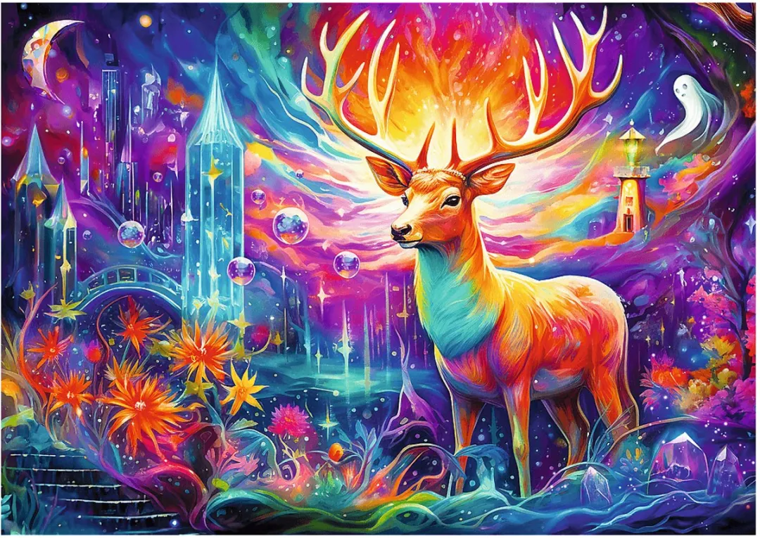 Trefl Mystical Deer Puzzel 1000 Stuks - Multicolor