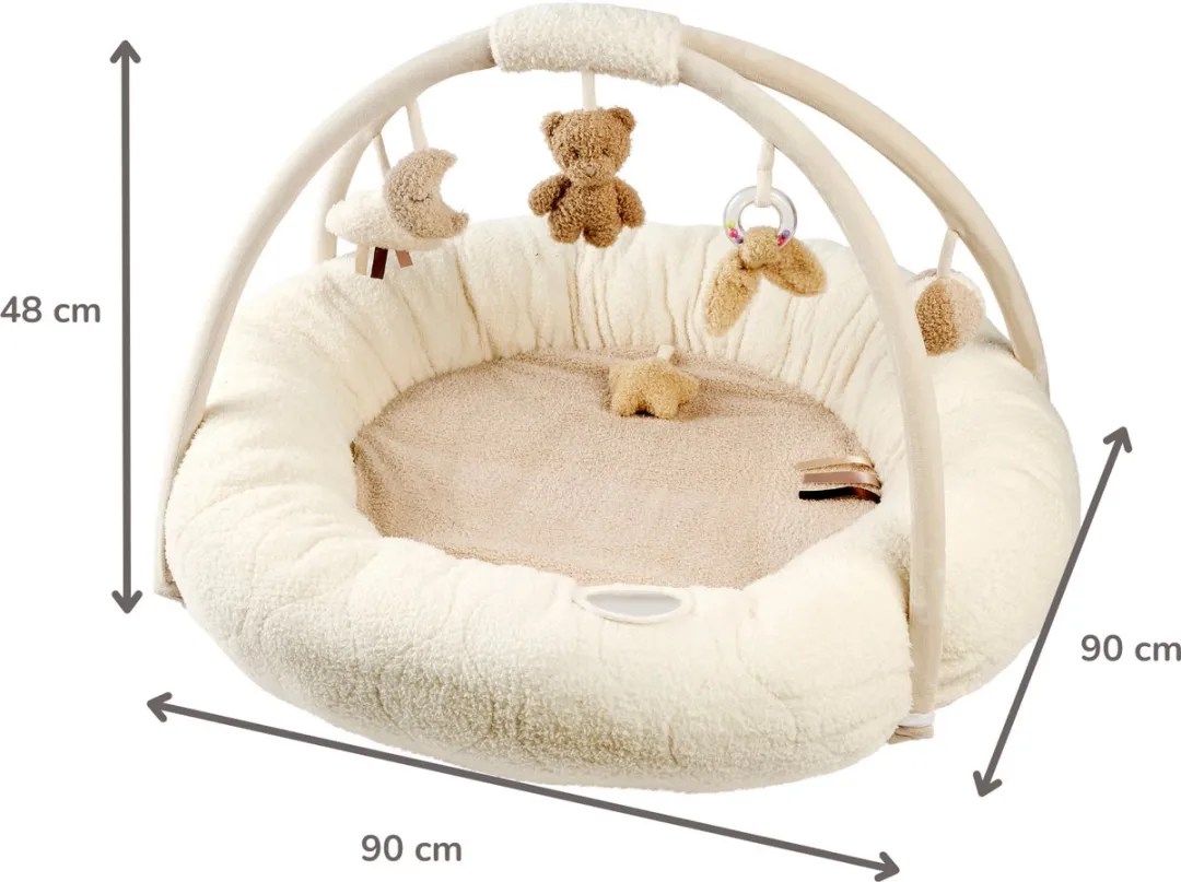 Nattou Teddy Speelmat Baby 90cm - Ecru