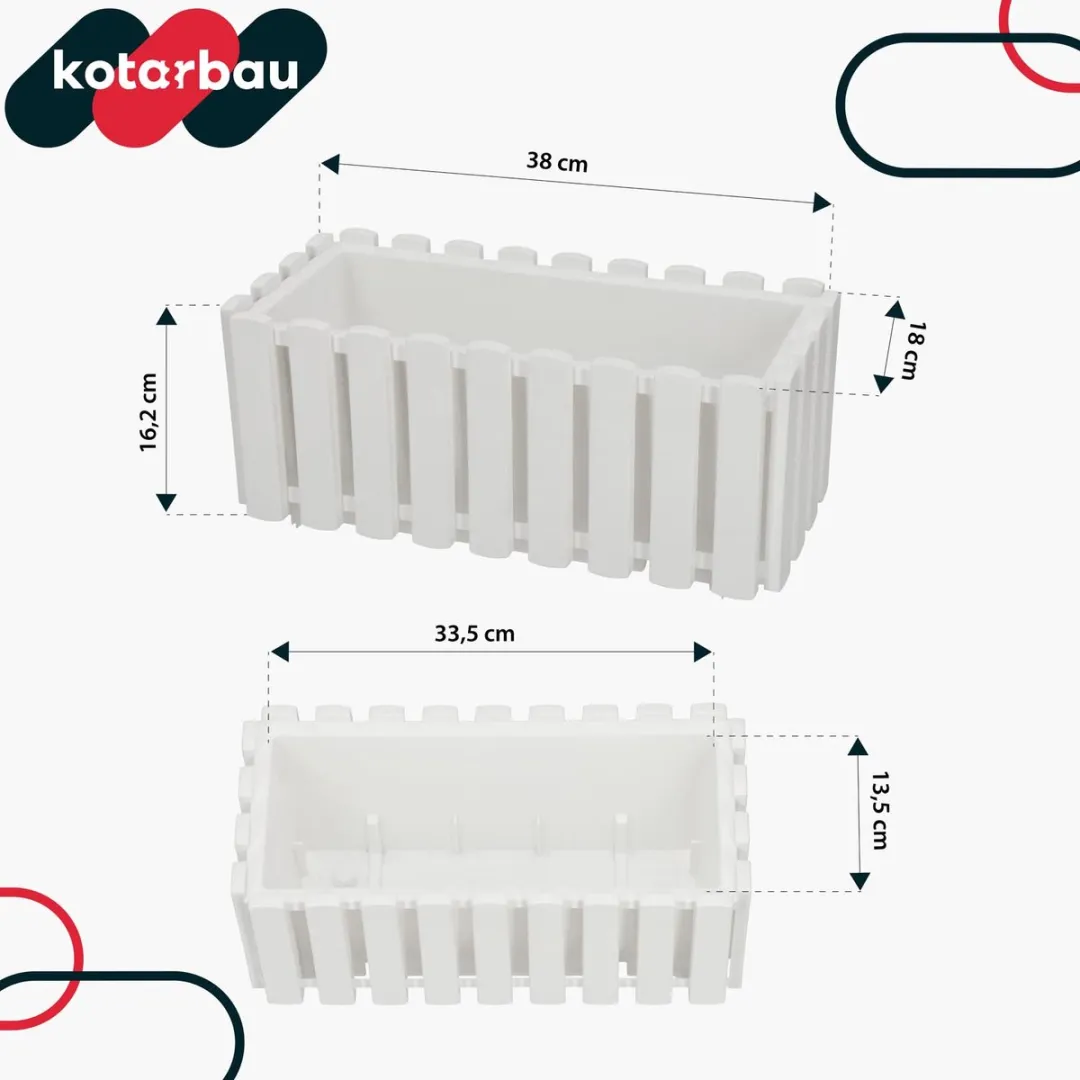 Prosperplast Balkondoorzen Wit 40cm