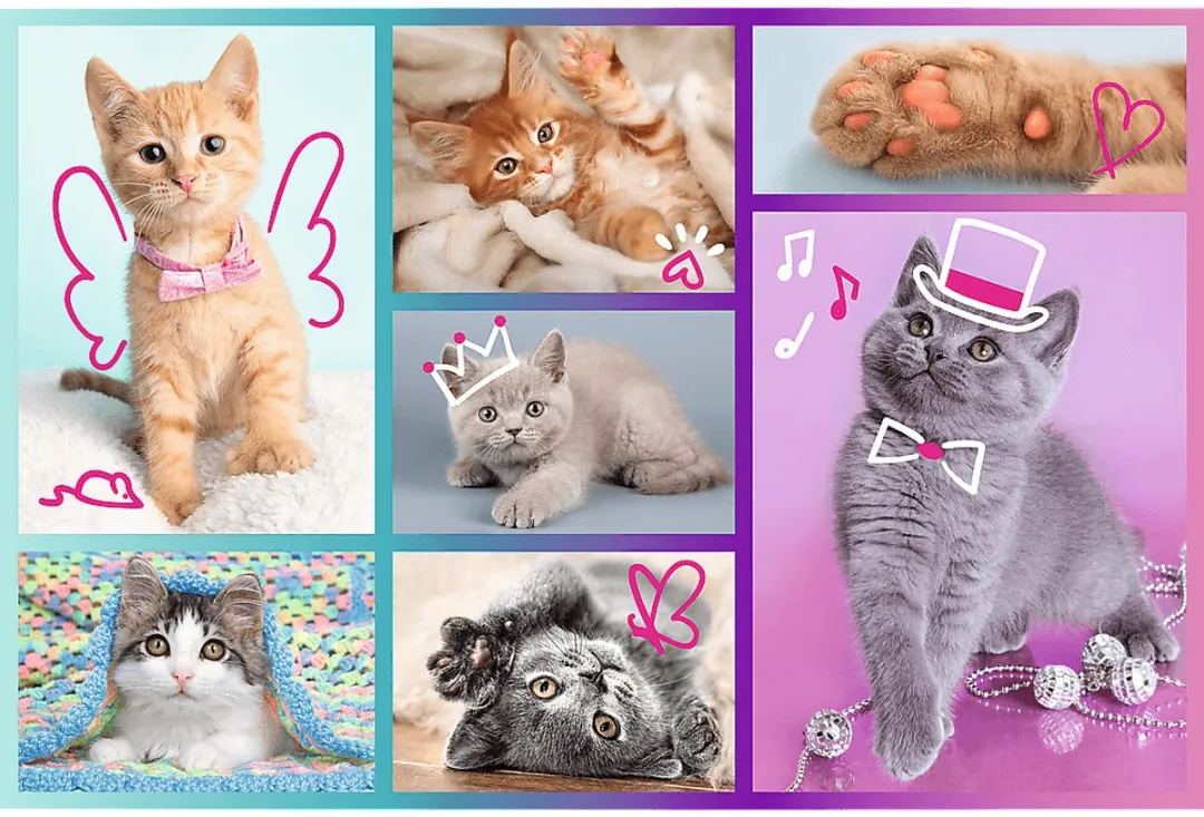 Trefl Legpuzzel Schattige Katten 60 Stuks - Multicolor