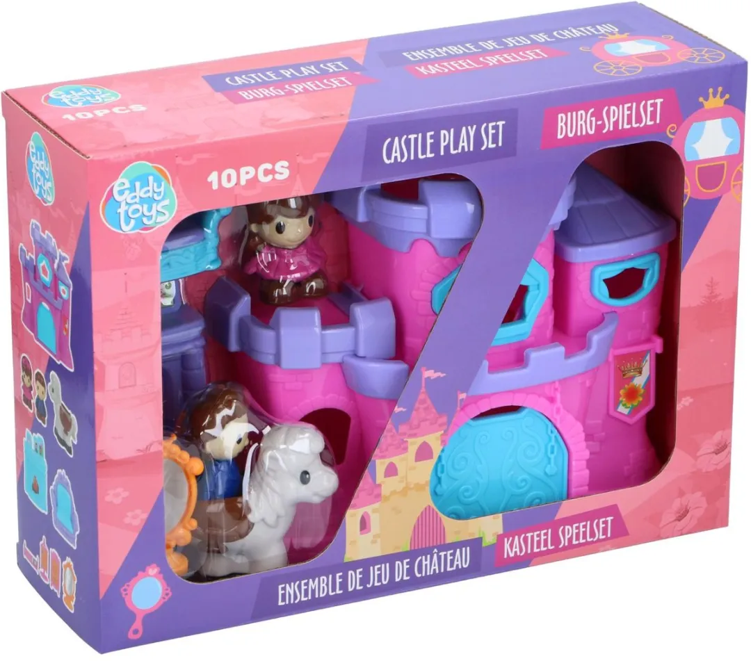 Eddy Toys Kasteel Speelset 42824 - Roze - 10 Stuks