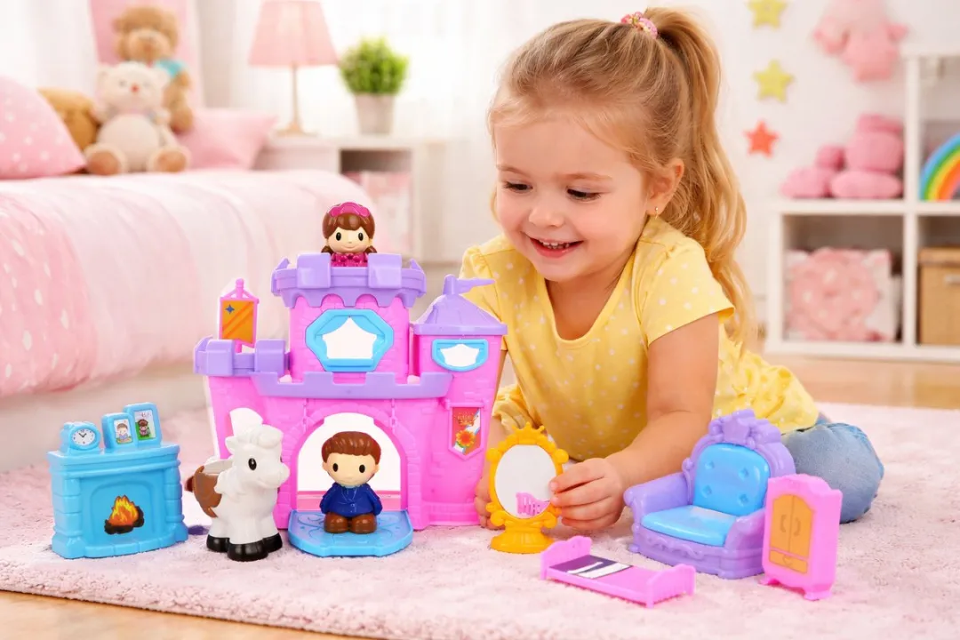 Eddy Toys Kasteel Speelset 42824 - Roze - 10 Stuks