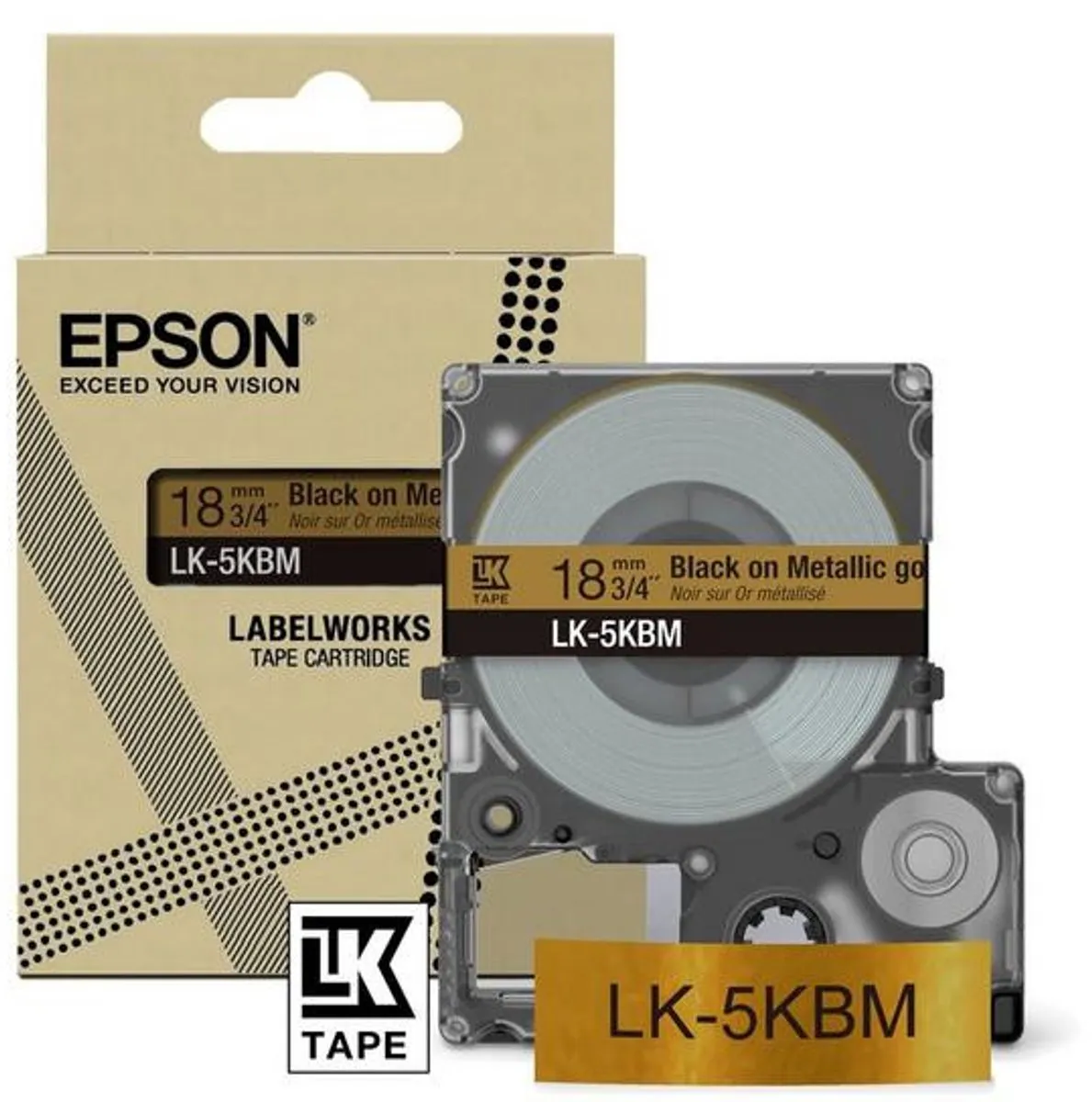 Epson LK-5KBM Labelprinter - Zwart/Goud - afbeelding 2 van 3