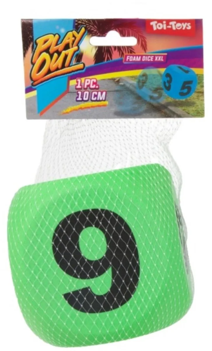 Toi-Toys Dobbelsteen XXL 10cm - Groen