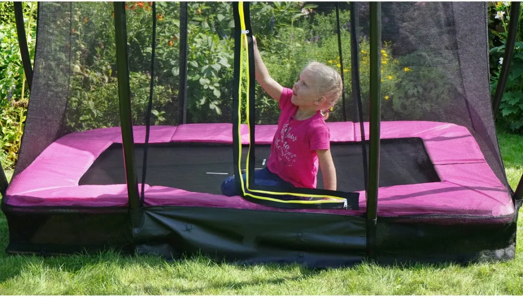 EXIT Silhouette Trampoline 153x214cm - Roze - Inground