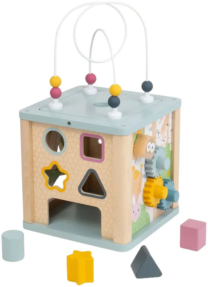 BIGJIGS Houten Vormenstoof met Kralenspiraal