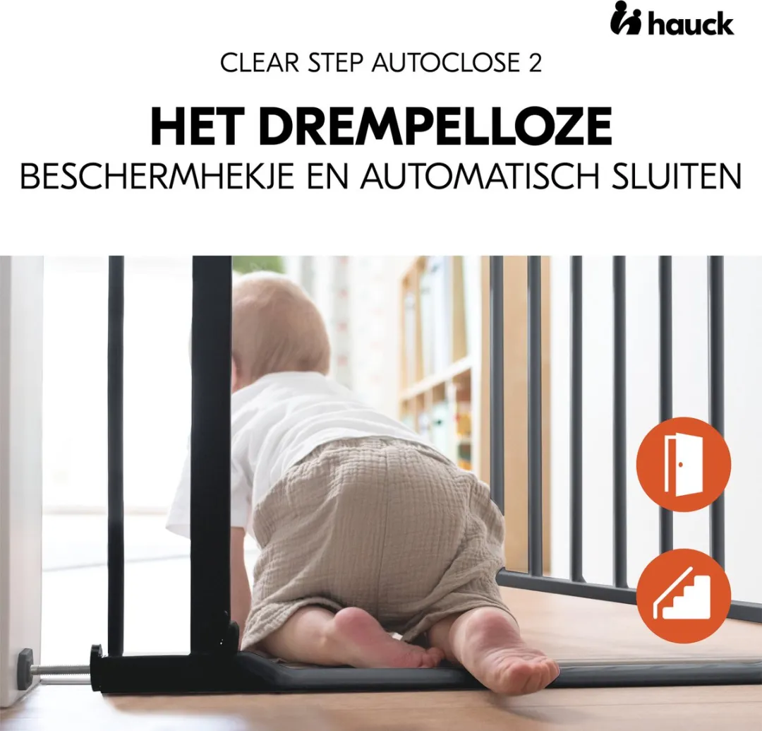 Hauck Clear Step Autoclose 2 Traphekje 75-80cm - Zwart