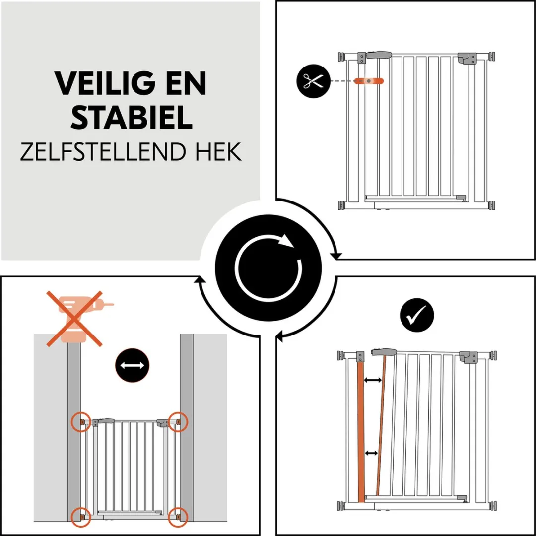 Hauck Clear Step Autoclose 2 Traphekje 75-80cm - Zwart