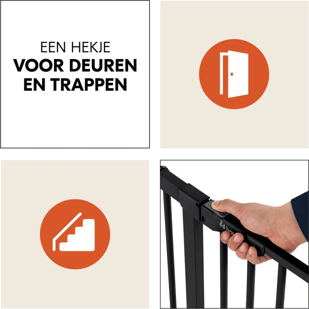 Hauck Clear Step Autoclose 2 Traphekje 75-80cm - Zwart