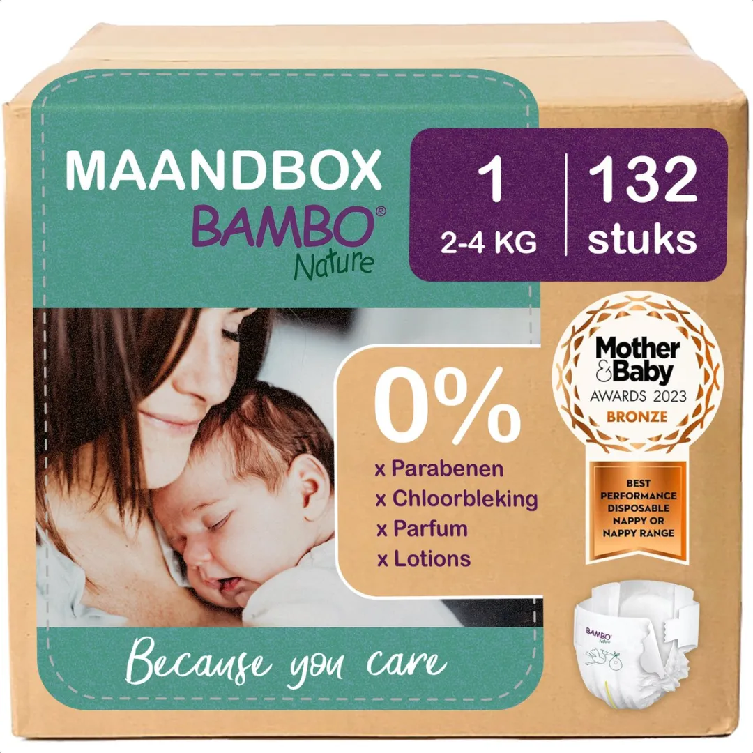 BAMBO Nature Luiers Maat 1 132 Stuks