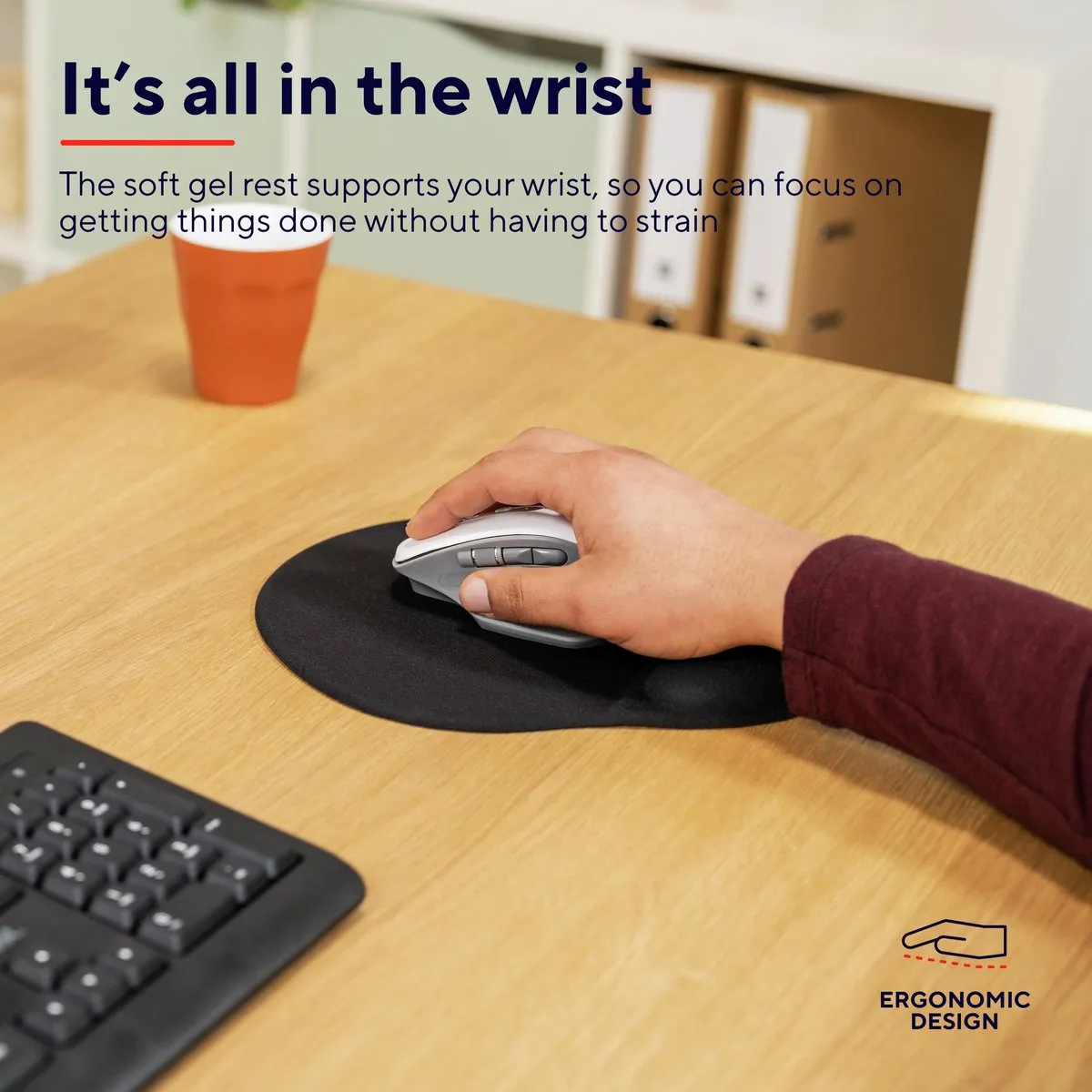 Trust BigFoot Ergonomische Muismat - Zwart