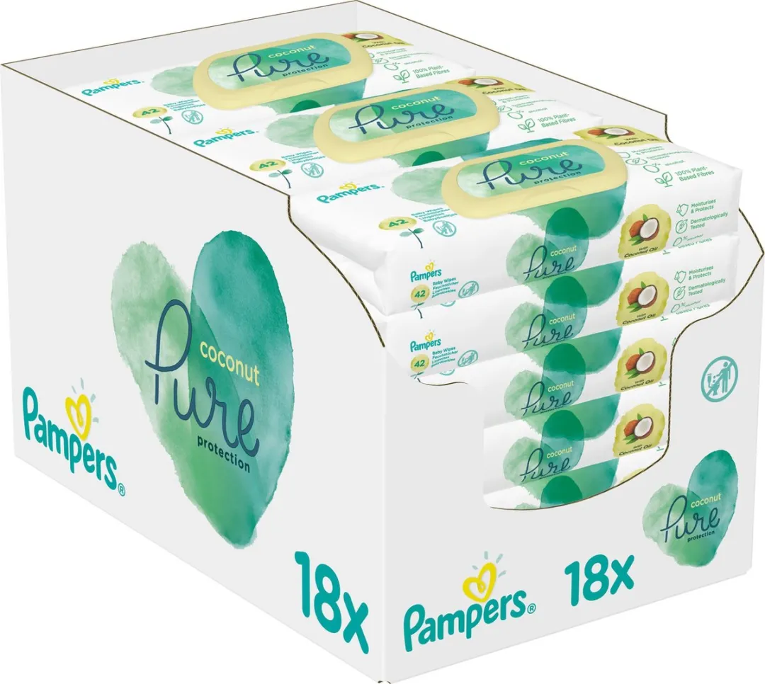 Pampers Pure Coconut Billendoekjes 756 Stuks