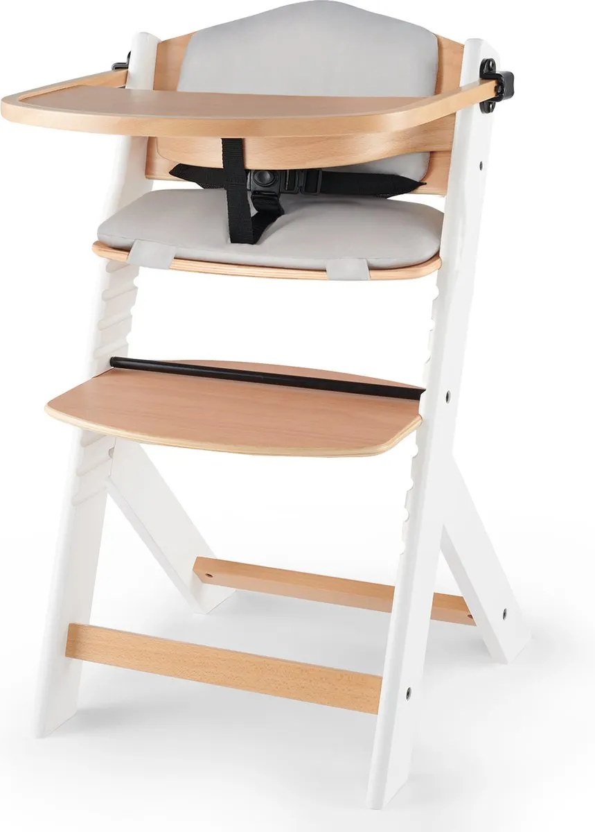 KinderKraft ENOCK Houten Kinderstoel 3-in-1 - Wit
