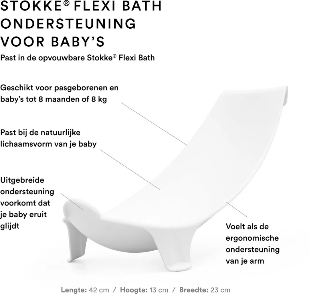 Stokke Flexi Bath XL Babybad - Sandy Beige - met Pasgeborenensteun