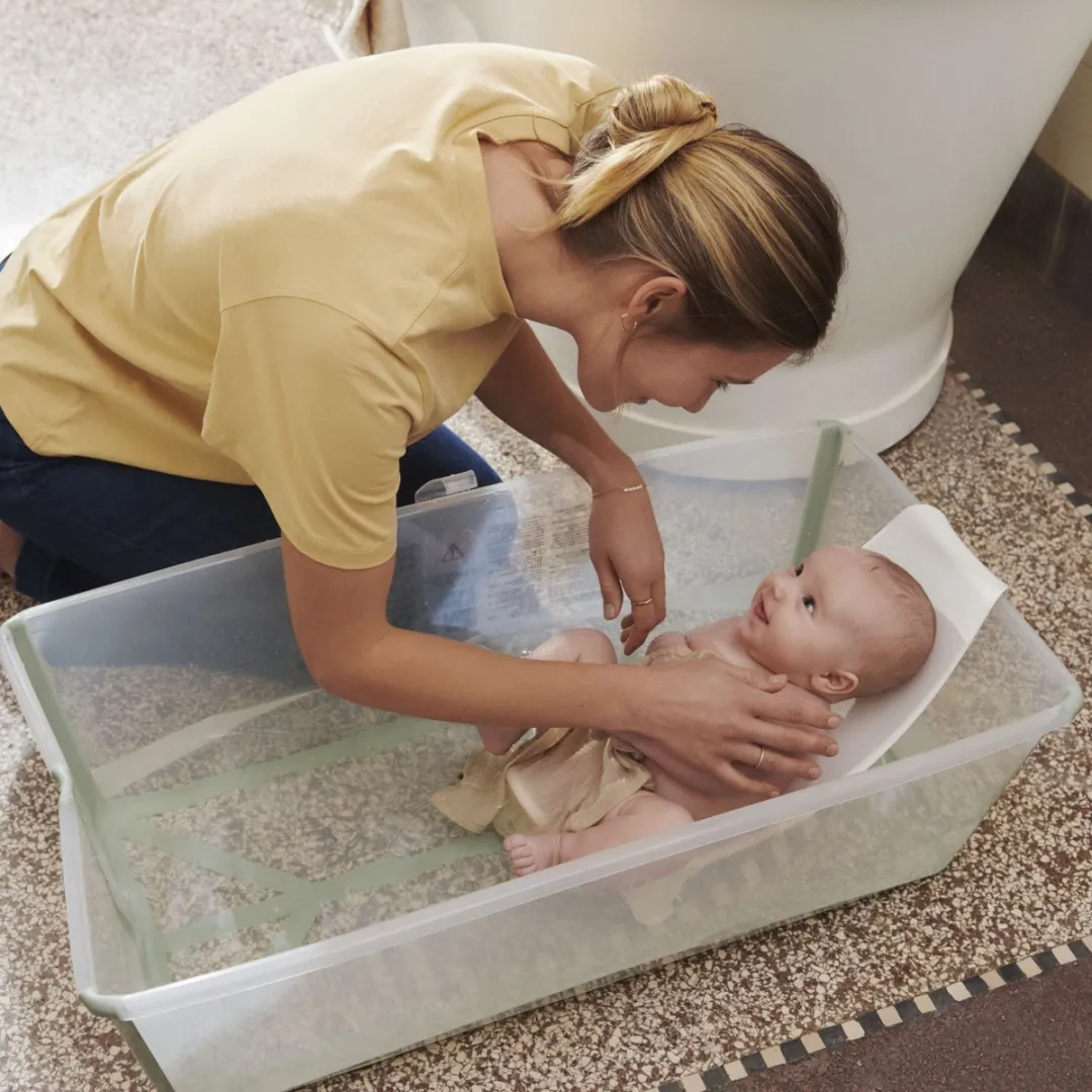 Stokke Flexi Bath XL Babybad - Sandy Beige - met Pasgeborenensteun