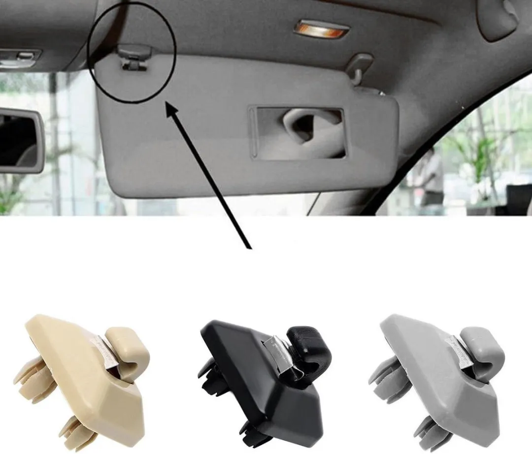 Audi Zonneklephouder - 2 Stuks - Grijs
