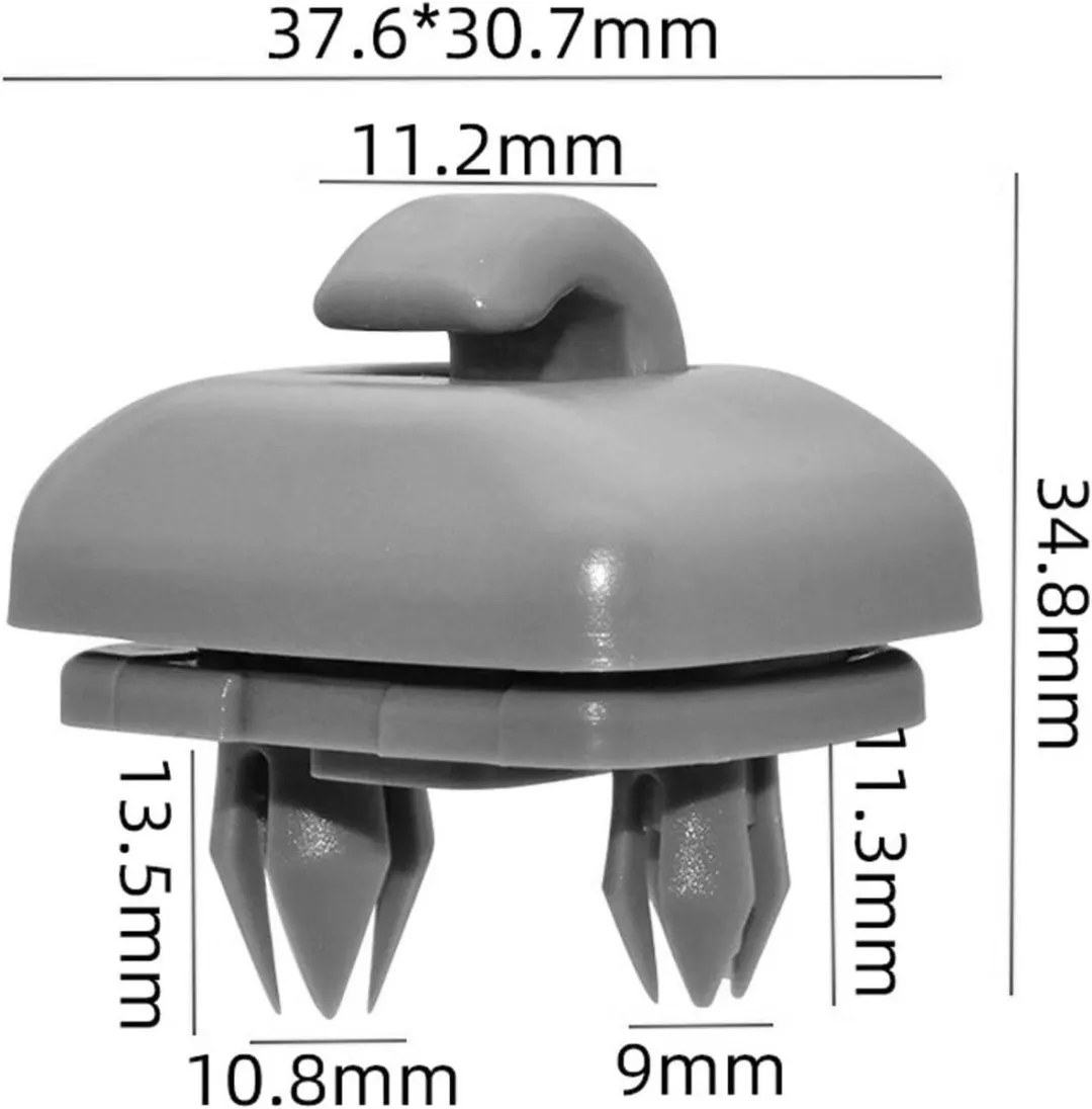Audi Zonneklephouder - 2 Stuks - Grijs