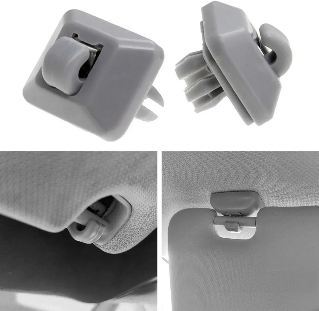 Audi Zonneklephouder - 2 Stuks - Grijs