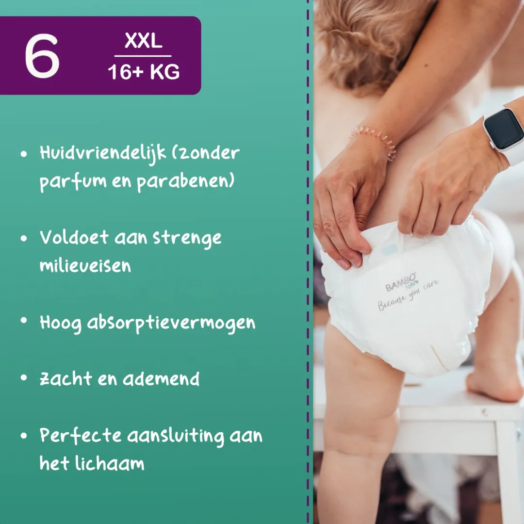 BAMBO Nature Luiers Maat 6 - 120 Stuks