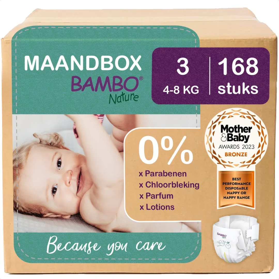 BAMBO Nature Luiers Maat 3 168 Stuks