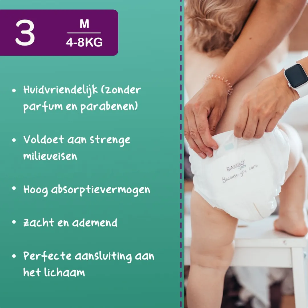 BAMBO Nature Luiers Maat 3 168 Stuks