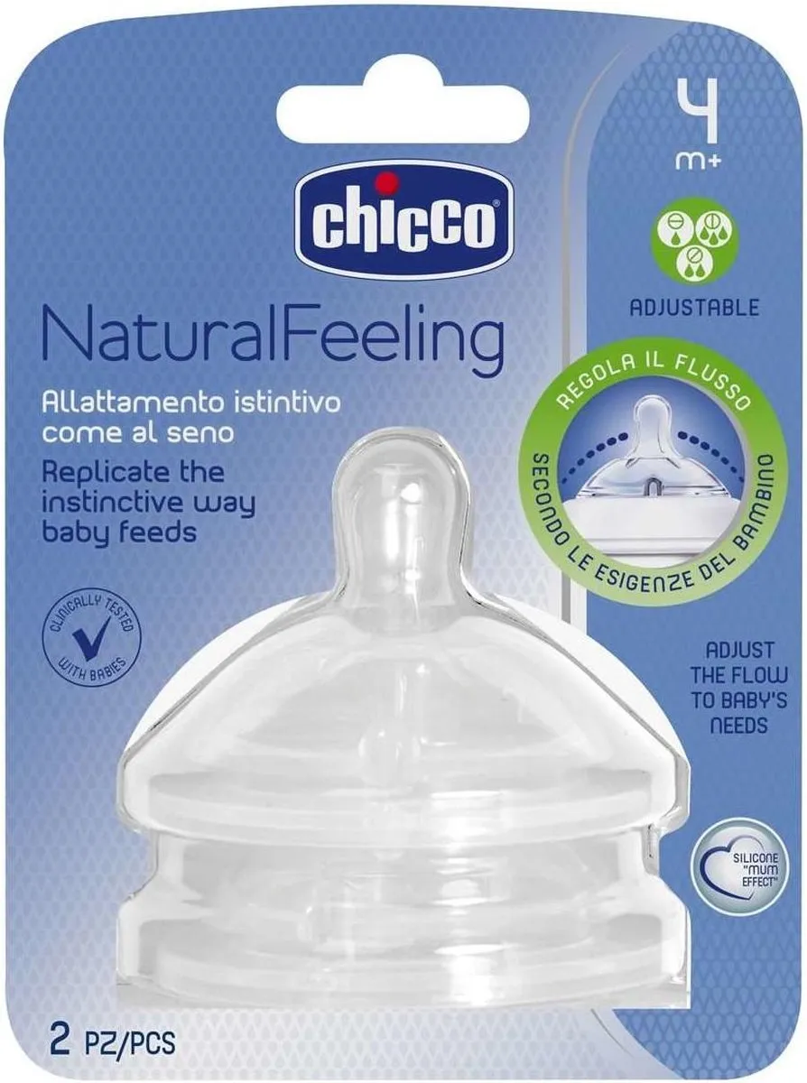 Chicco Fopspeen 4m+ Siliconen - 2 Stuks