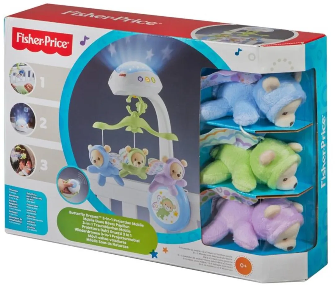Fisher-Price Vlinderdromen 3-in-1 Mobiel - Meerkleurig - afbeelding 3 van 6