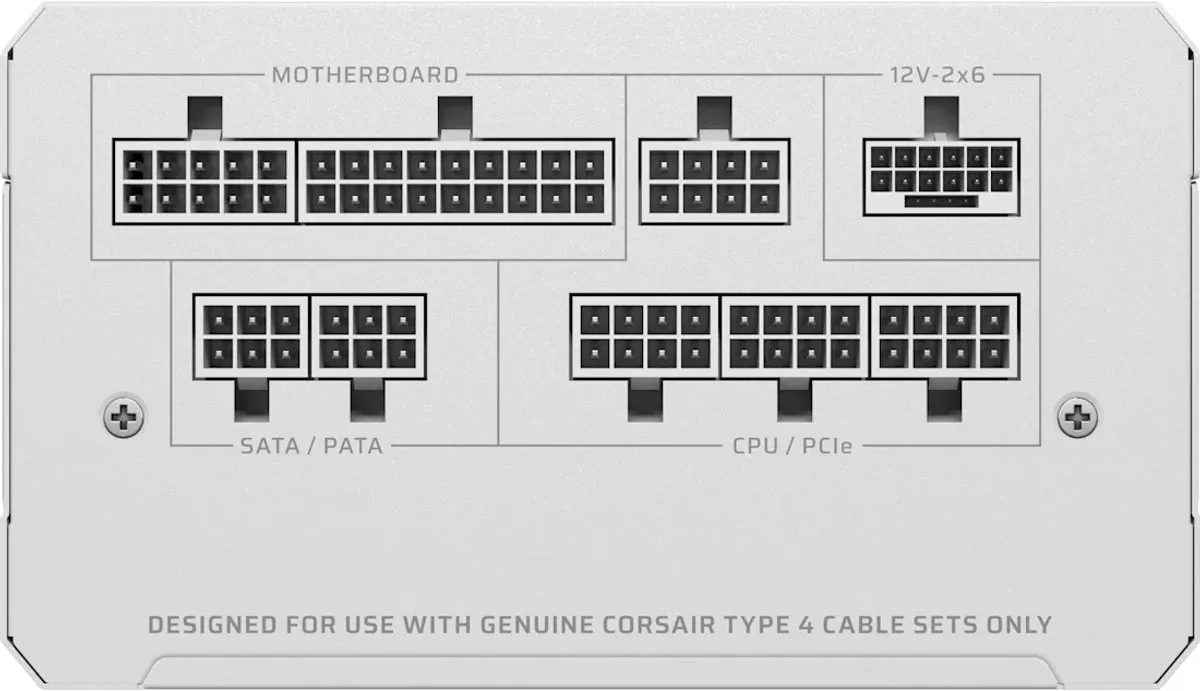 Corsair RM1000e RM1000e Voeding - 1000W - Wit