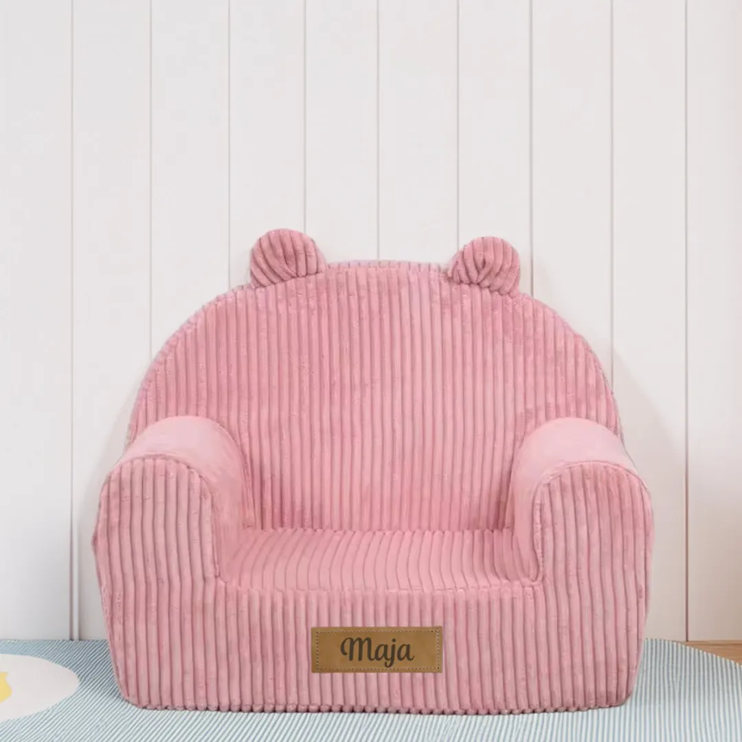 TreeToys Kinderfauteuil Roze Corduroy