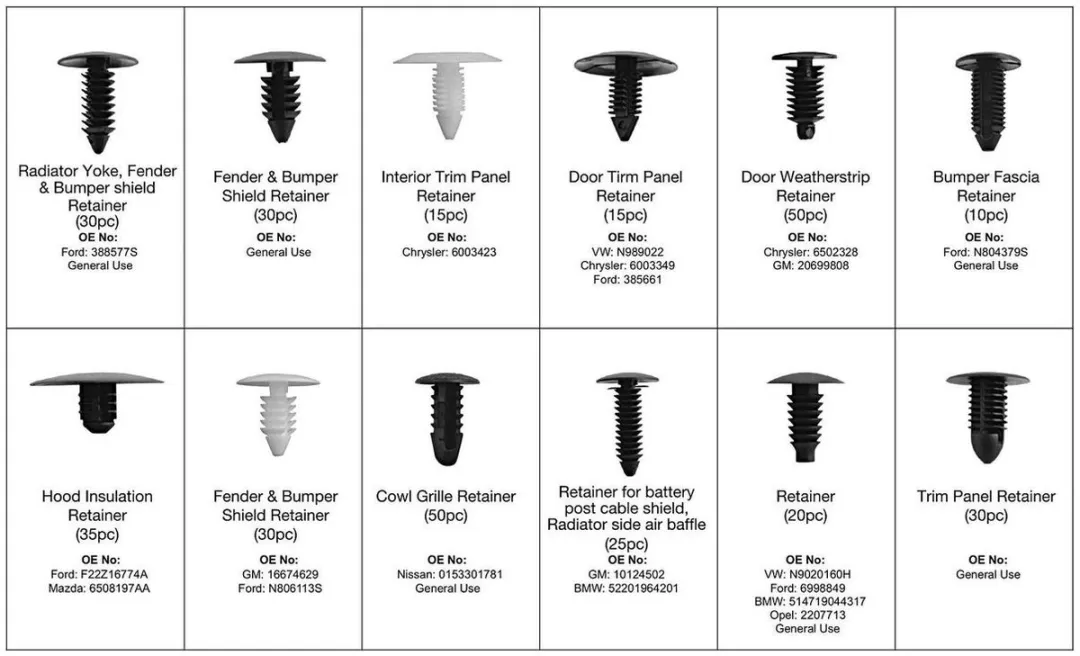 HBM 340 Universele Bekleding Clips - Neutraal
