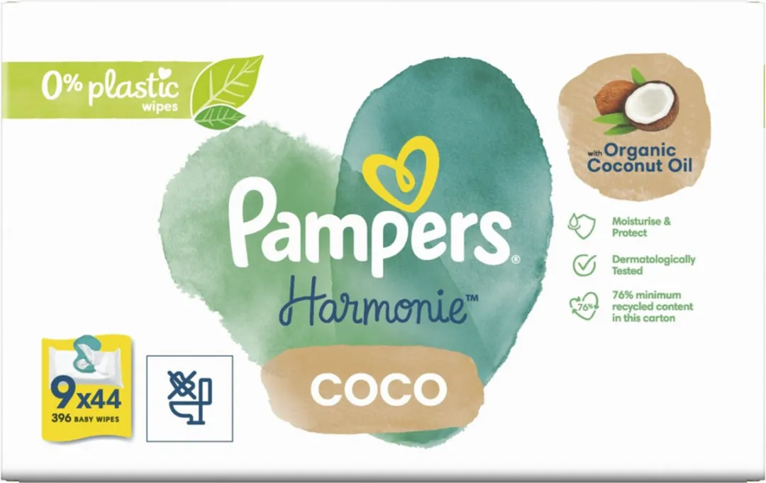 Pampers Pure Coconut Billendoekjes - 396 Stuks