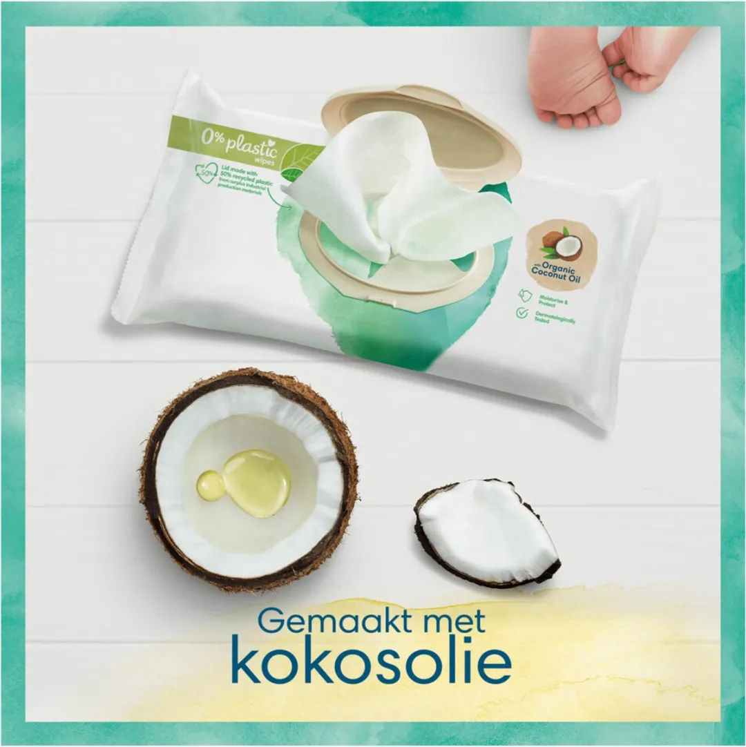 Pampers Pure Coconut Billendoekjes - 396 Stuks
